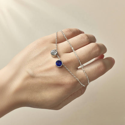 Round Cut Birthstone Necklace