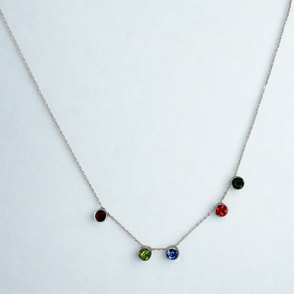 Round Cut Birthstone Necklace