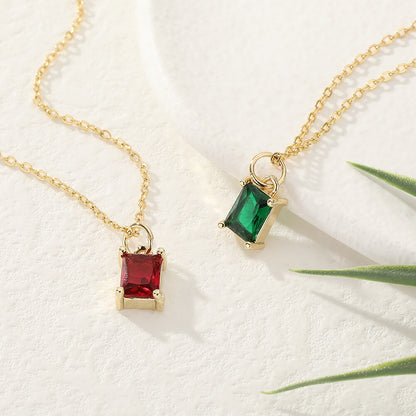 Birthstone Palette Silver Necklace