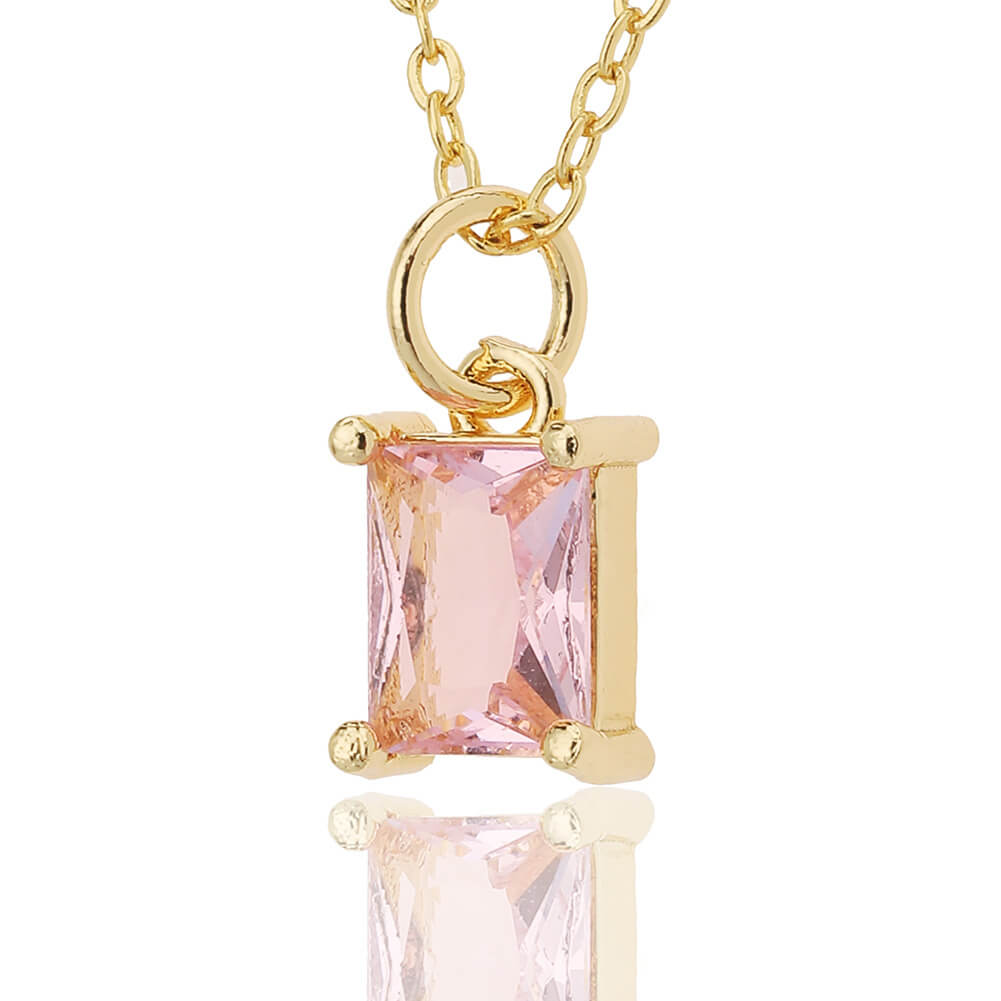 Birthstone Palette Silver Necklace