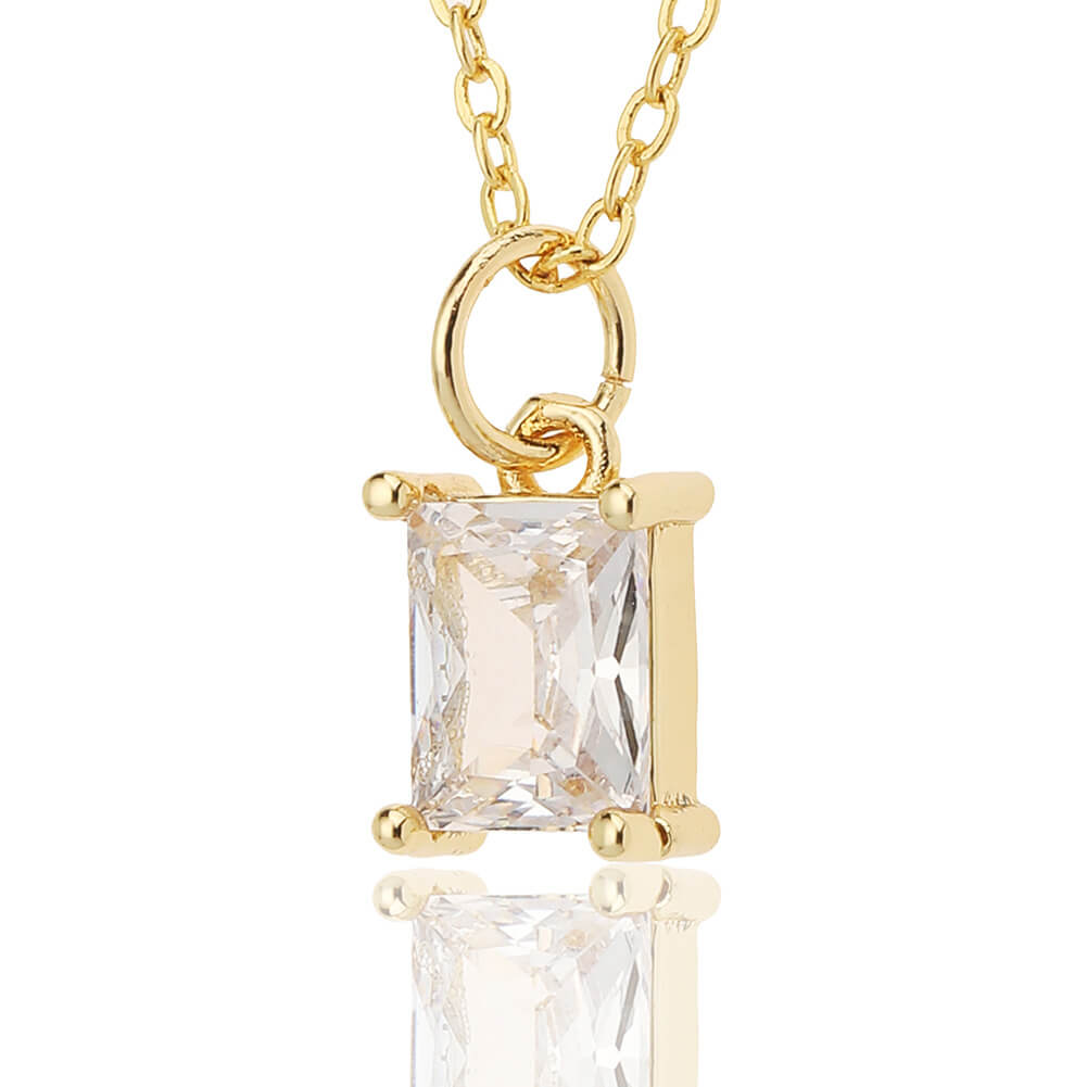 Birthstone Palette Silver Necklace