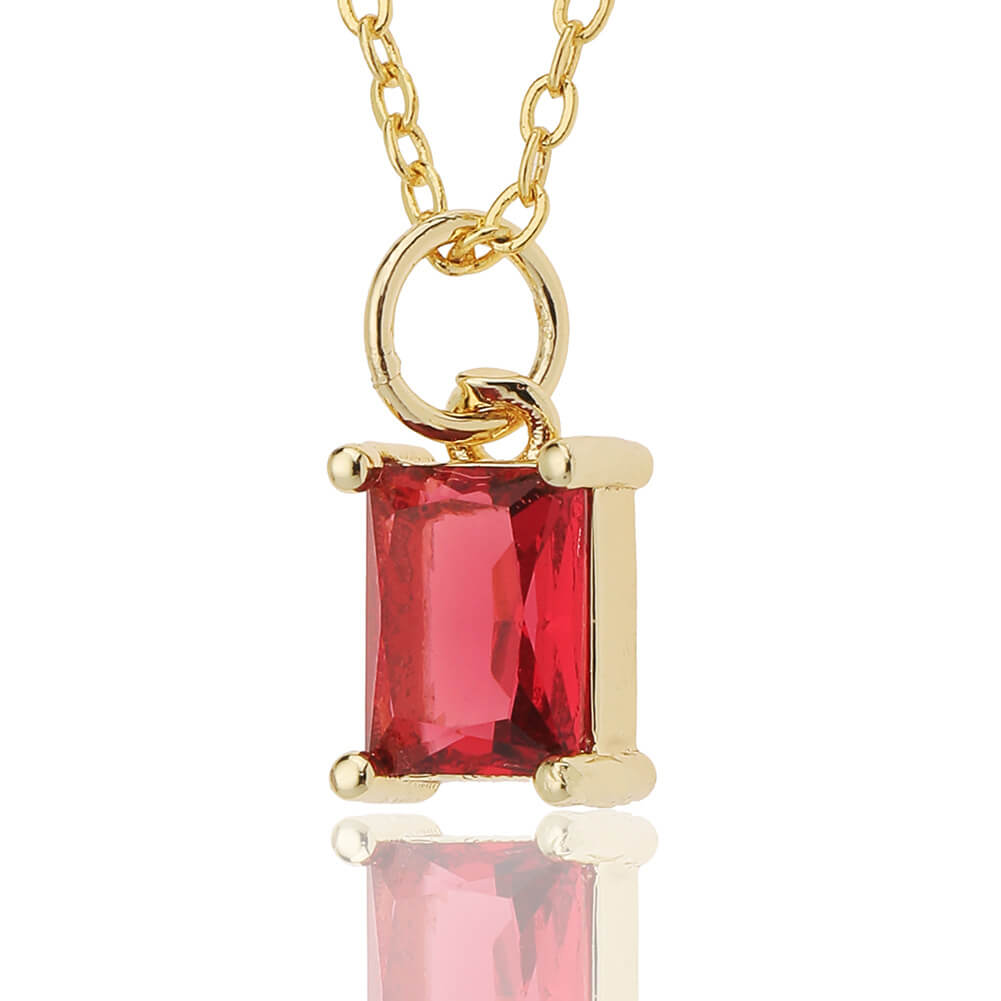 Birthstone Palette Silver Necklace