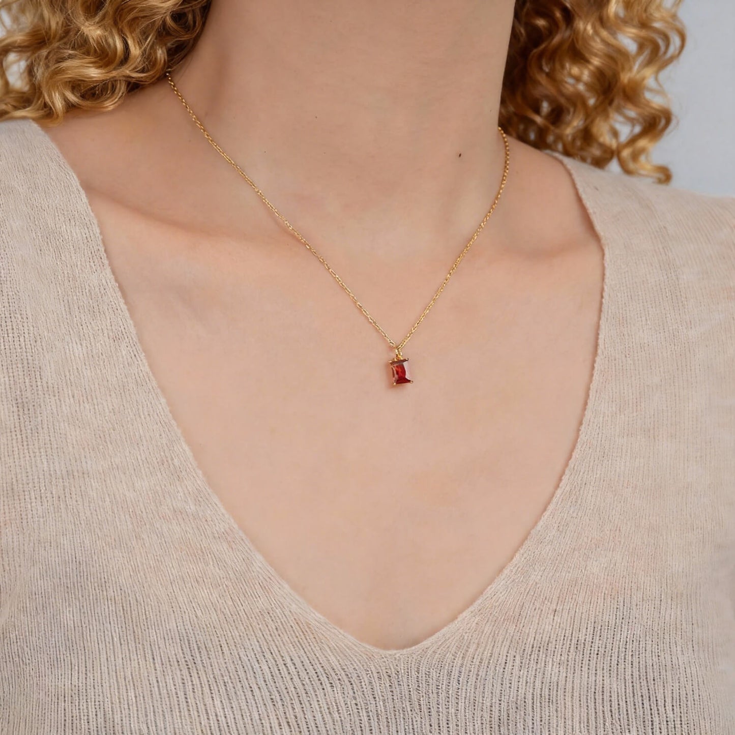 Birthstone Palette Silver Necklace