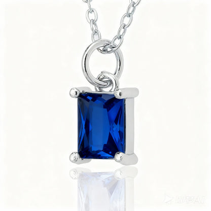 Birthstone Palette Silver Necklace