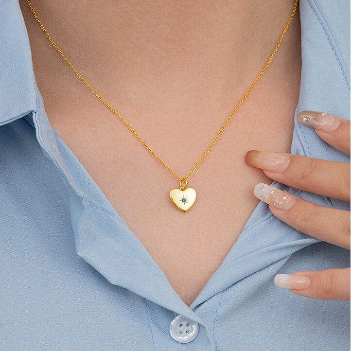 Heart's Birthstone Necklace