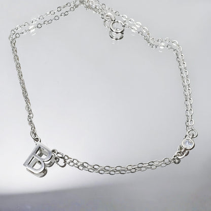 Cross Chain Bracelet With Zircon