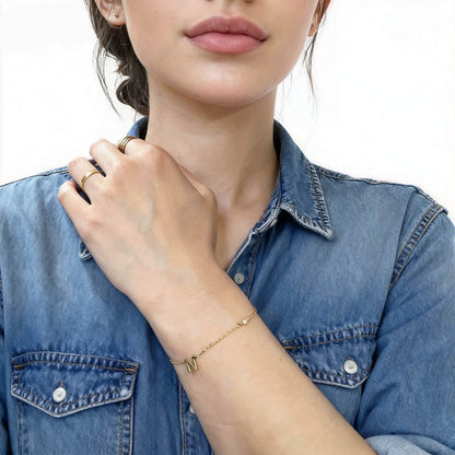 Cross Chain Bracelet With Zircon