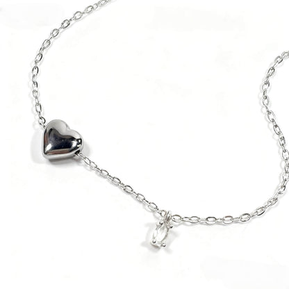 Heart Bracelet With Zircon Pendant
