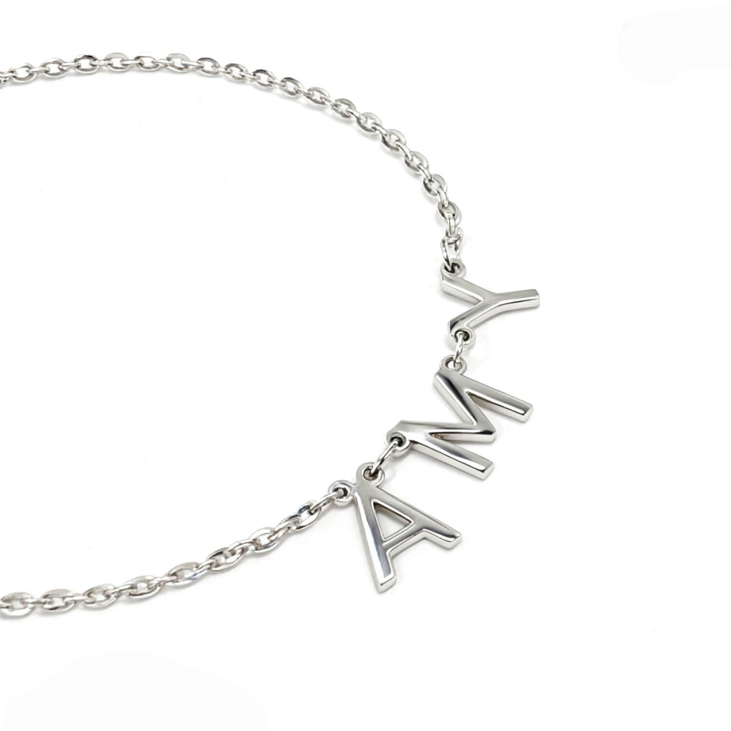 Letter Bracelet With Heart Pendant