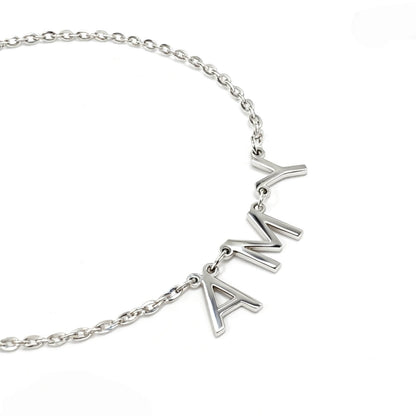 Letter Bracelet With Heart Pendant