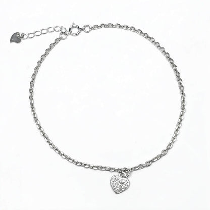 Initial Bracelet With Heart Pendant