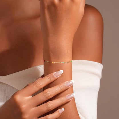 Colorful Beads Bracelet Basic Chain