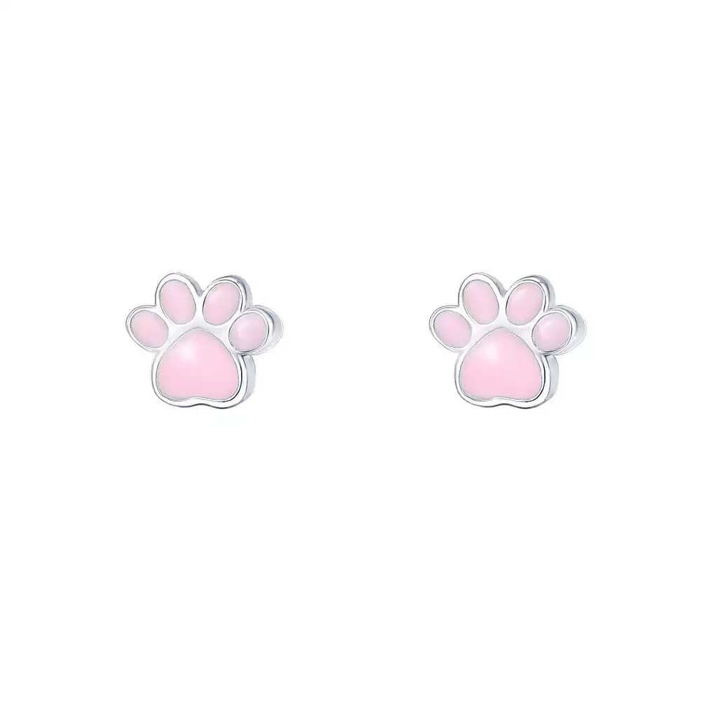 Dainty Cat Paw Stud Earrings