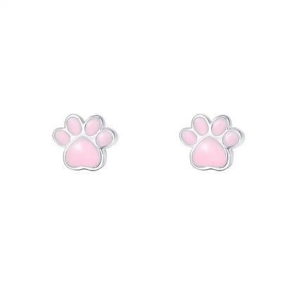 Dainty Cat Paw Stud Earrings