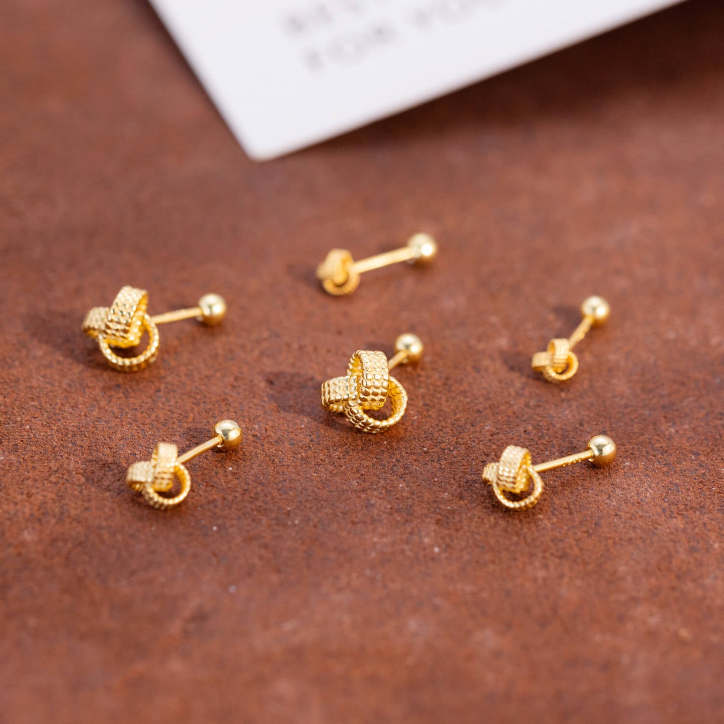 Sterling silver knitted earrings