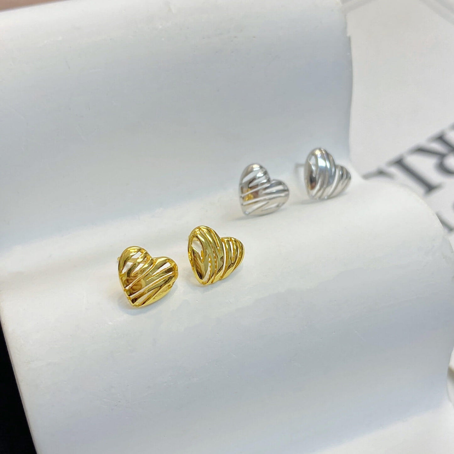 Sterling Silver Open Heart Earrings