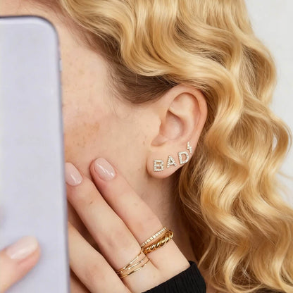 Personalized Initial Earrings(2PCS)