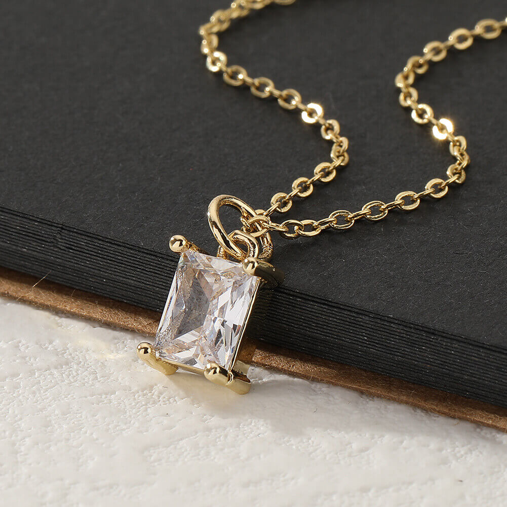 Custom Sterling Silver Birthstone & Initial Necklace