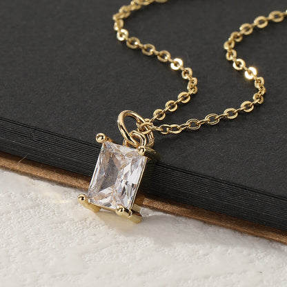Custom Sterling Silver Birthstone & Initial Necklace
