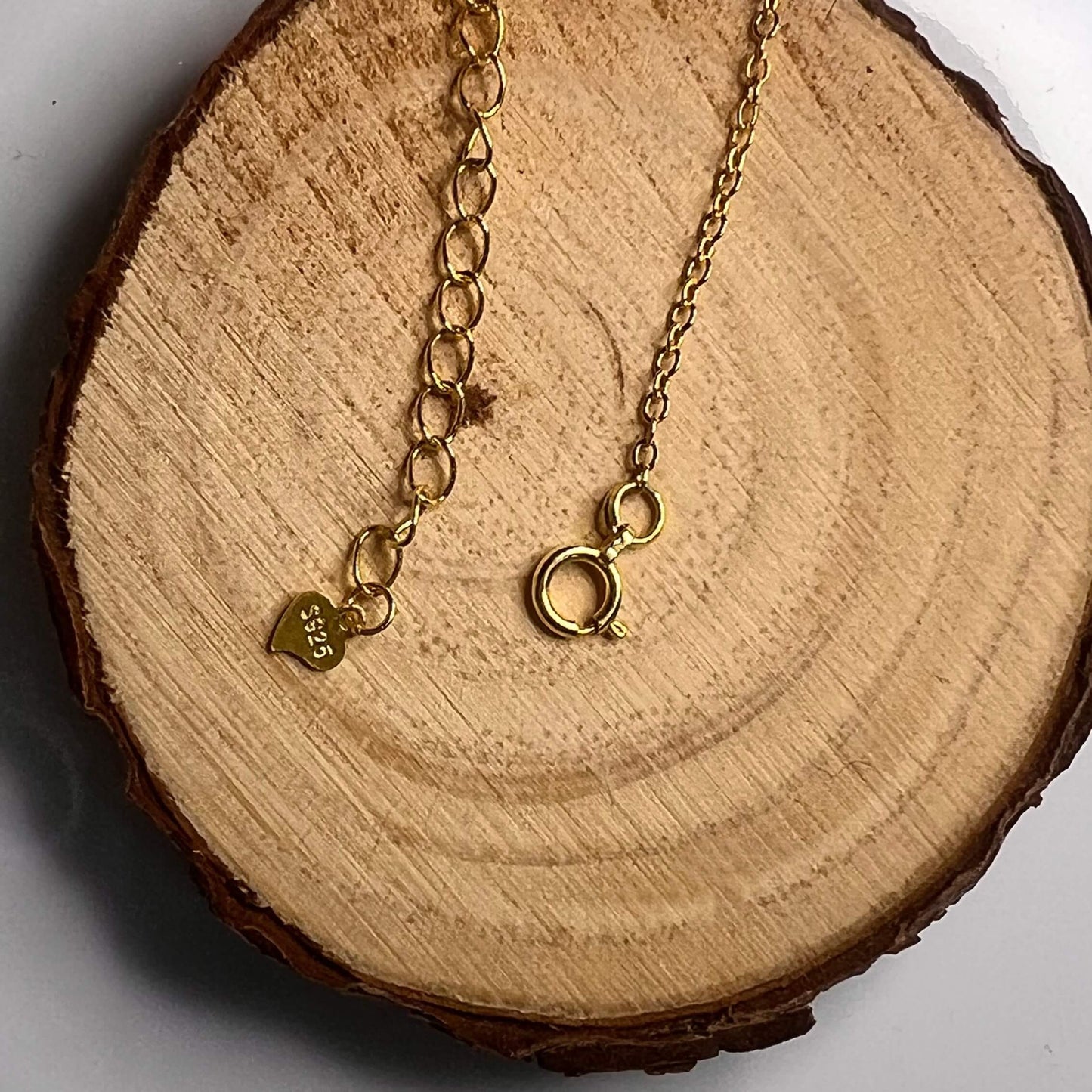 Custom Sterling Silver Birthstone & Initial Necklace