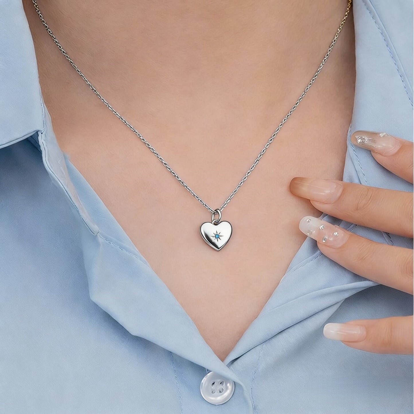 Heart's Birthstone Necklace