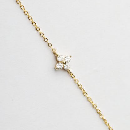 Lucky Sterling Silver Four Leaf Clover Bracelet