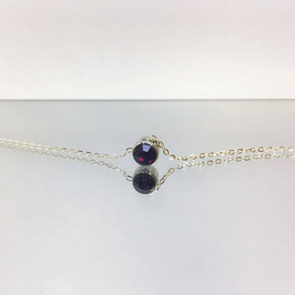 Round Cut Birthstone Necklace