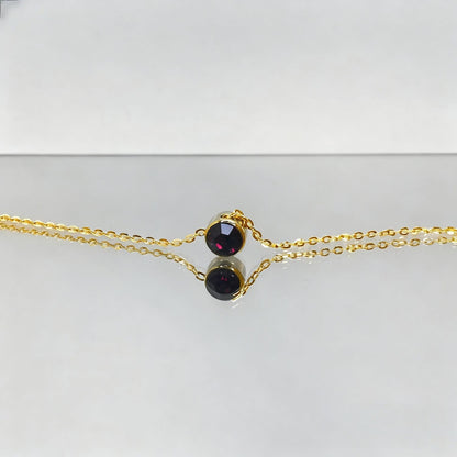Round Cut Birthstone Necklace