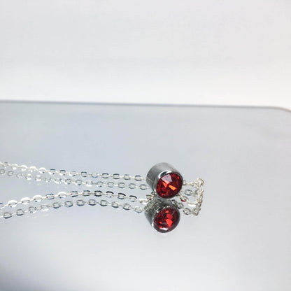 Round Cut Birthstone Necklace