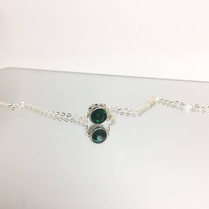 Round Cut Birthstone Necklace