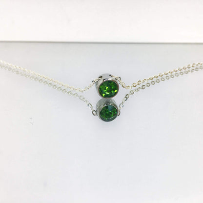 Round Cut Birthstone Necklace