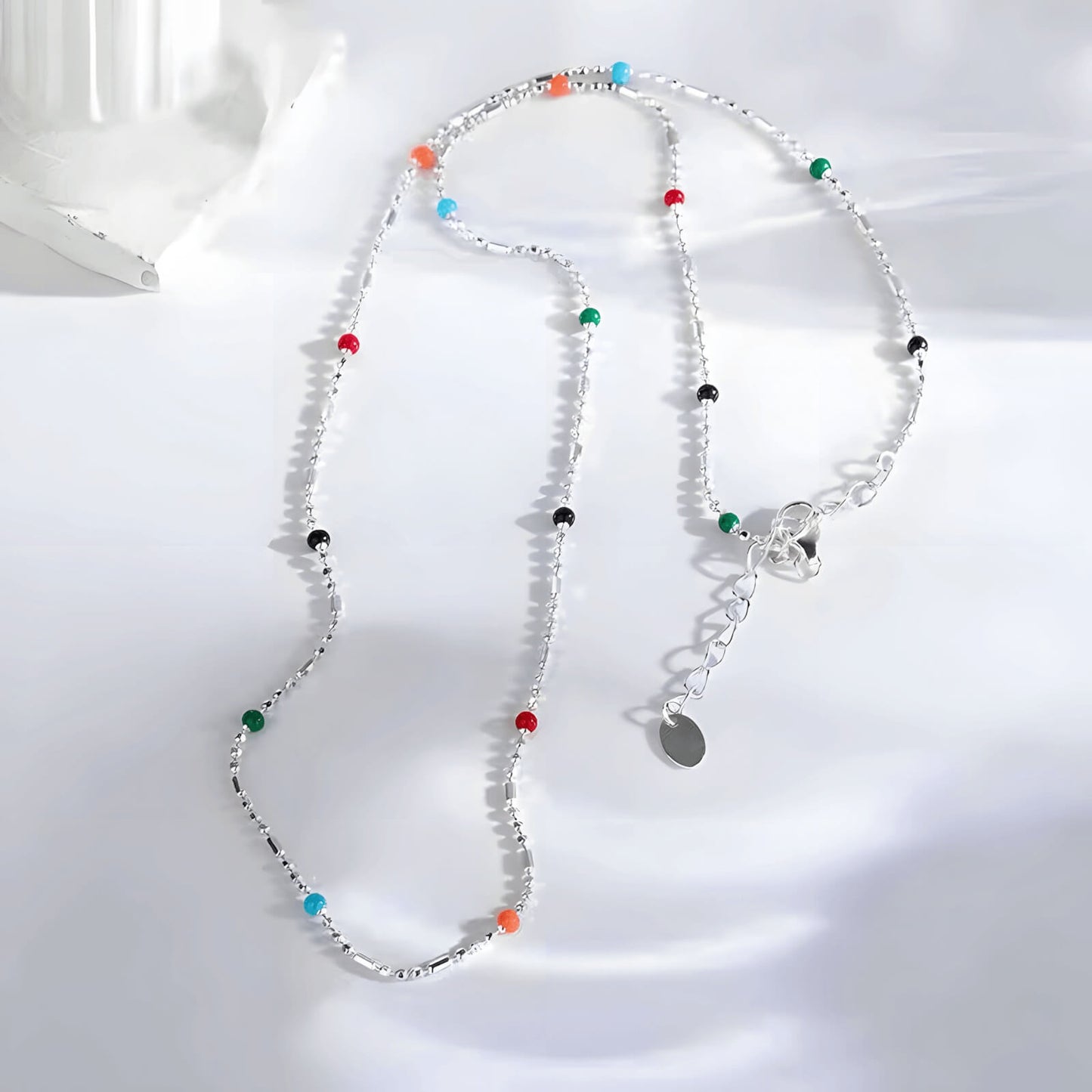 Colorful Beads Necklace Basic Chain