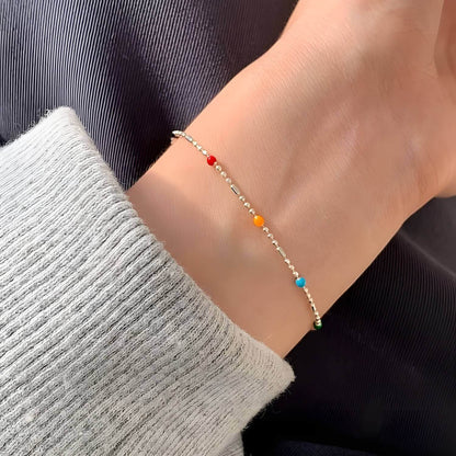 Colorful Beads Bracelet Basic Chain