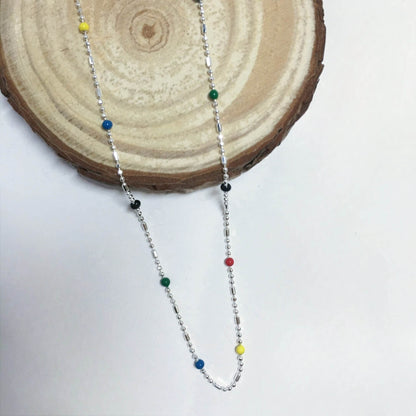 Colorful Beads Necklace Basic Chain