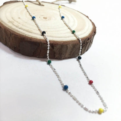 Colorful Beads Necklace Basic Chain