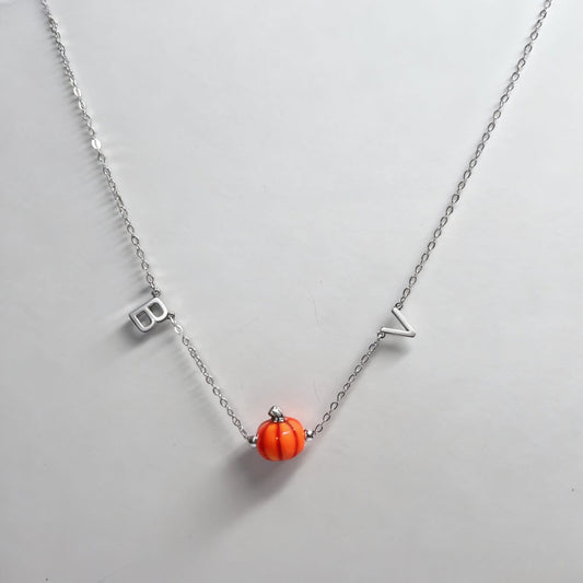Pumpkin Pendant Necklace For Halloween