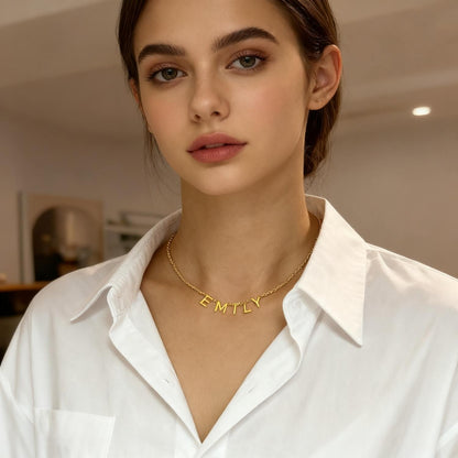 Initial Letter Necklace With Heart
