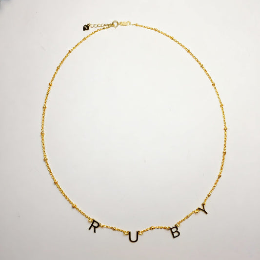 Nitial Necklace With Zircon 