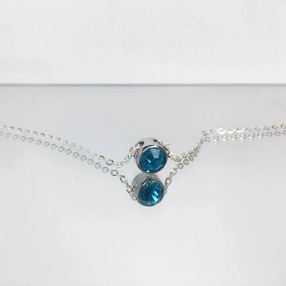 Round Cut Birthstone Necklace