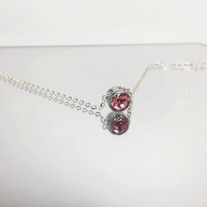 Round Cut Birthstone Necklace