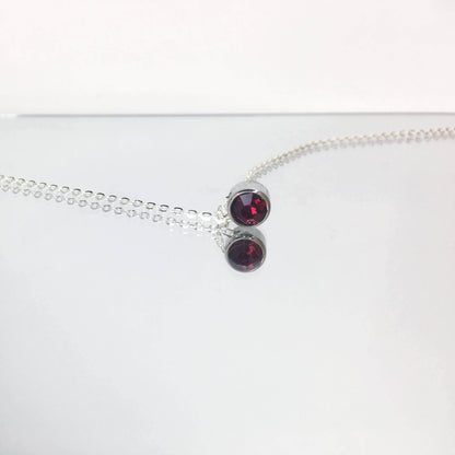 Round Cut Birthstone Necklace