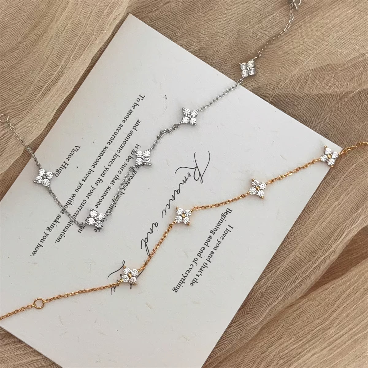 Gilded Four-Leaf Clover Necklace