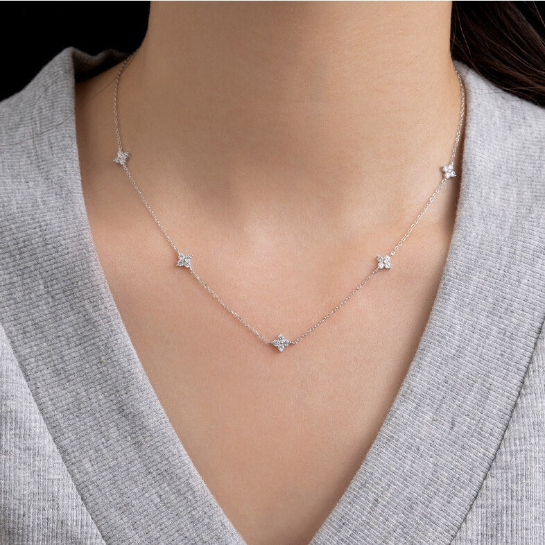 Gilded Four-Leaf Clover Necklace