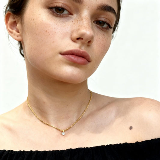Chopin Necklace With Zircon Pendant