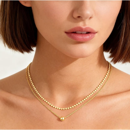 Mini Coin Necklace Basic Chain