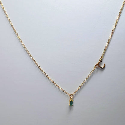 Cross Letter Chain With  Zircon Pendant