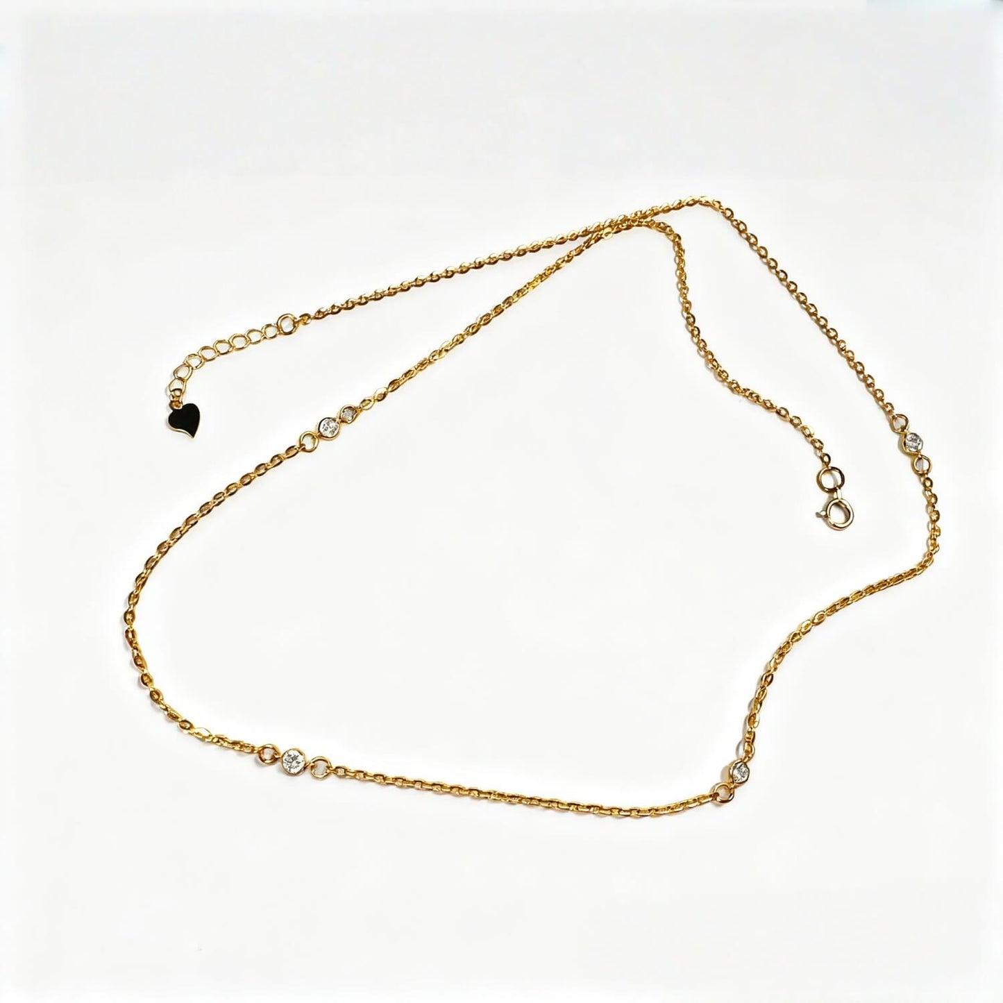 Cross Chain Necklace With Zircon