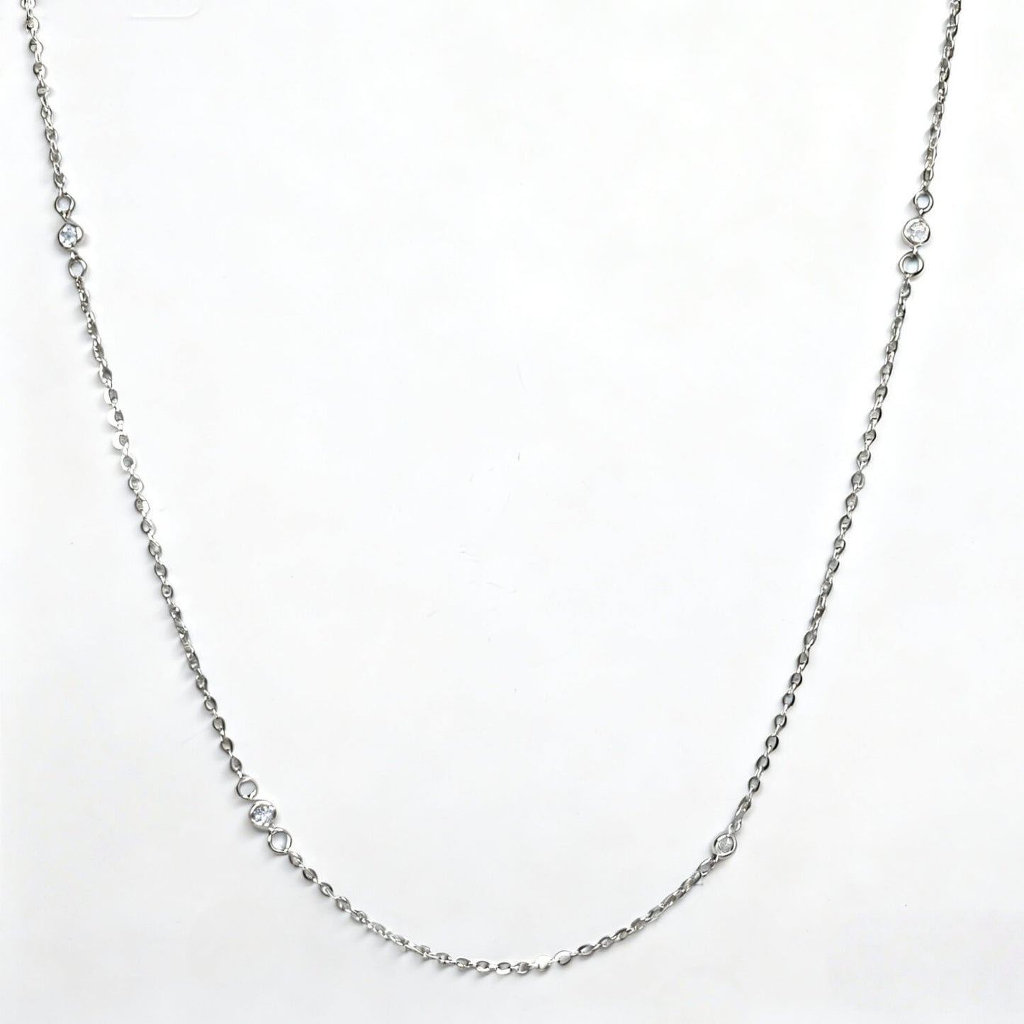Cross Chain Necklace With Zircon