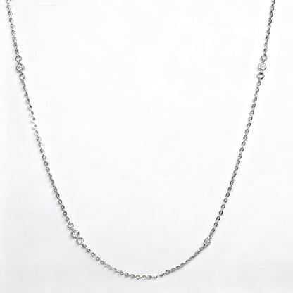 Cross Chain Necklace With Zircon