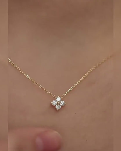 Four-Leaf Clover Silver Necklace